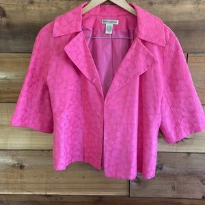 Cropped pink blazer jacket
